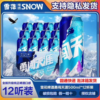 雪花啤酒勇闯天涯500ml*12罐