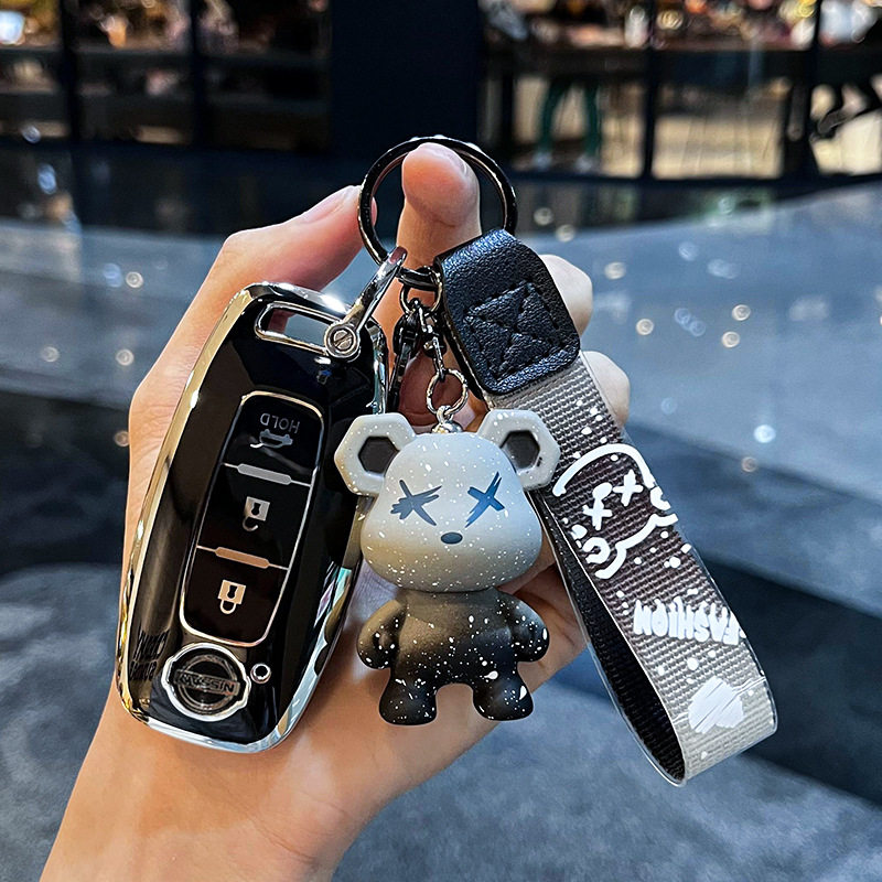 适用日产25/26款全新天籁轩逸汽车保护遥控男女锁匙扣壳钥匙包套