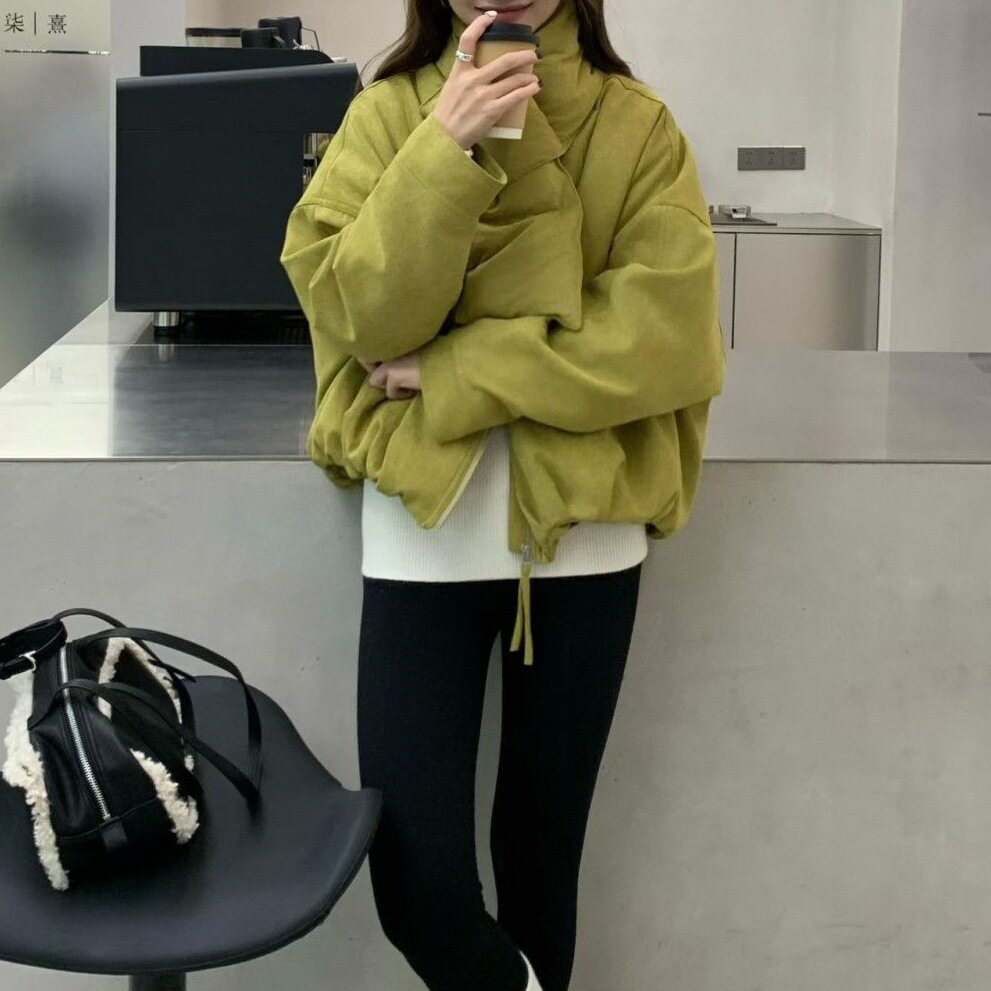 美式复古外套棉服女装2026年冬季爆款小个子短夹克通勤风上衣外套