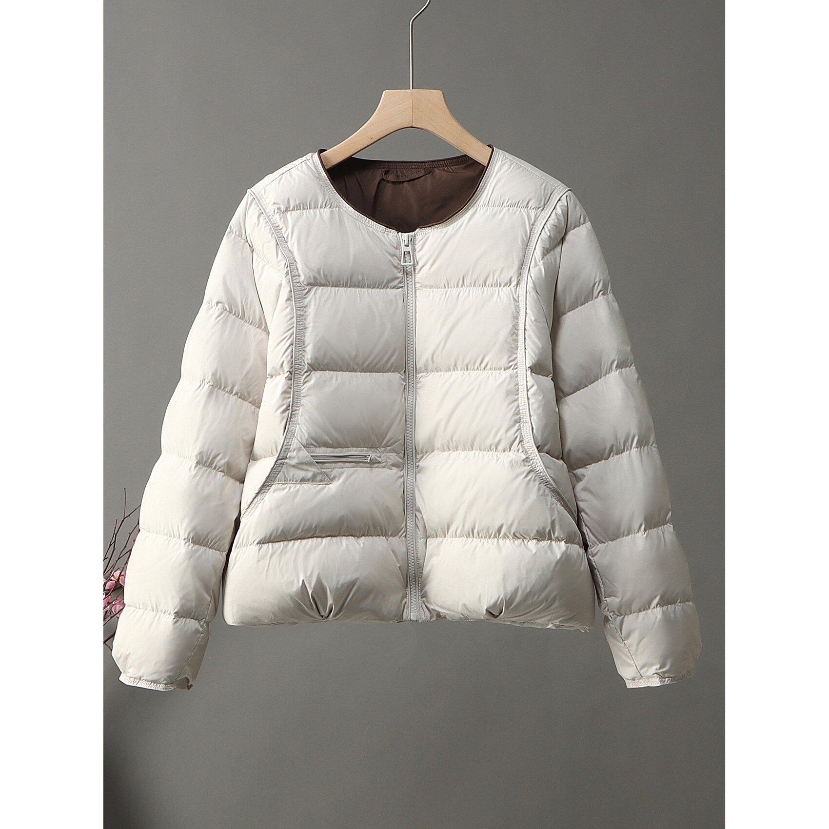 圆领轻薄棉服女装2026年新款韩版冬季小香风时尚洋气百搭圆领外套