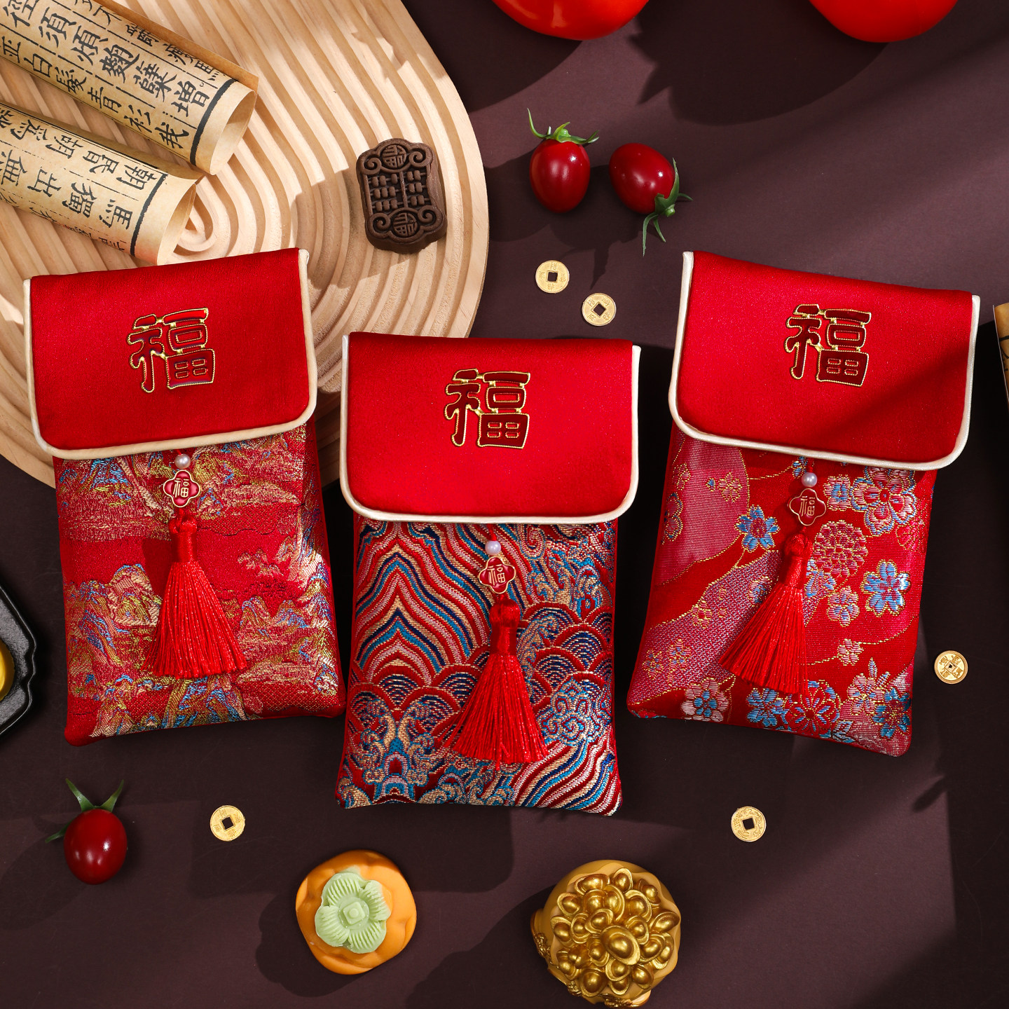 2026新款马年新中式福字红包袋春节过年高档布艺压岁包利是封红包,节庆用品/礼品,红包/利是封,淘宝优惠券,粉丝福利购,淘宝优惠卷