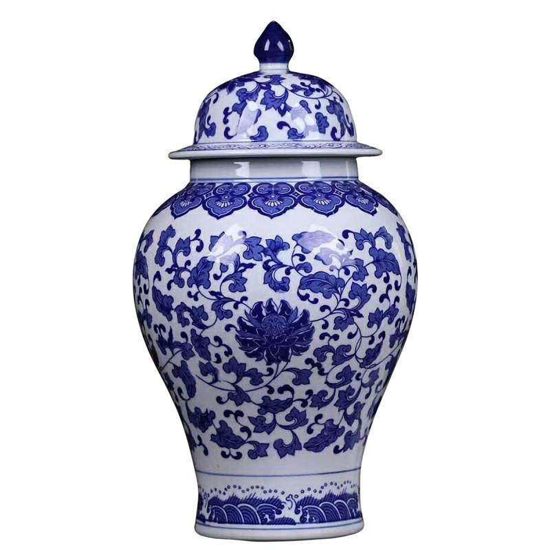 景德瓷陶瓷器式青中花缠枝莲花瓶摆镇件客厅博古KPY架玄关插花装,橡塑材料及制品,工业陶瓷,淘宝优惠券,粉丝福利购,淘宝优惠卷