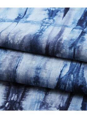 厂家销麻棉染色布条纹夏扎供染复SYL古春款服装面料29