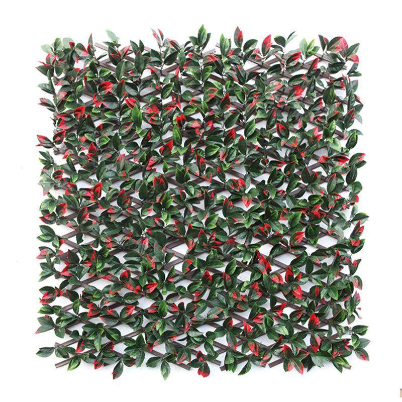 仿真篱笆叶子网人造塑料伸缩栅栏围栏遮挡装饰门窗阳台仿真绿植墙