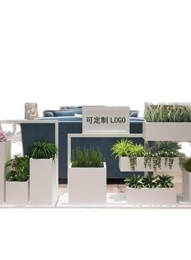 防餐厅断室内户花架隔HKY24031铁艺花箱锈金属花槽组合外摆围栏装