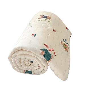 软软der 针织云柔被子小清新卡通印花亲肤柔软裸睡夏被空调房薄被