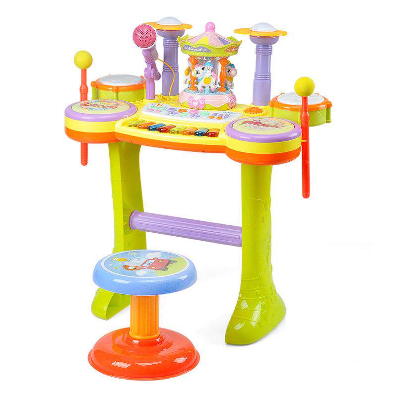 新奇特儿童功能早转教益智演多奏组合电子琴击打乐MSF器爵士鼓旋