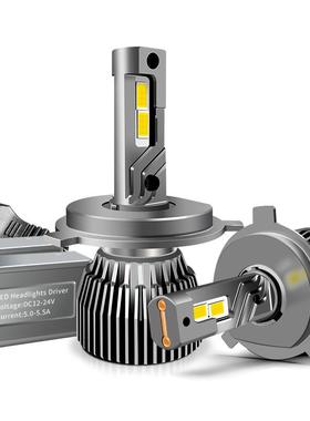 新款功率汽车DLE大灯65W双管h7铜车灯超亮h大4激光大灯H11雾灯