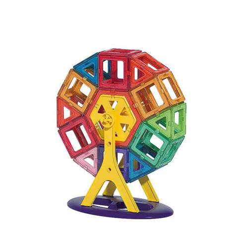 大号磁力片磁力积木拼装贴片磁力贴塑料彩窗磁力片散片强磁