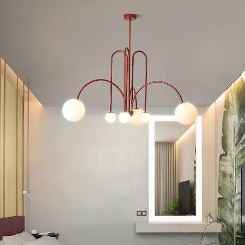 广东中山灯具大全客厅吊灯北欧简约现代轻奢魔豆艺术餐厅卧室主灯