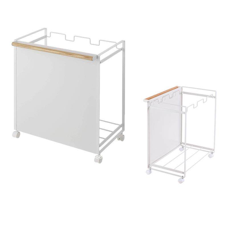源头厂家现代简约三格分类垃圾袋架厨房带轮子可移动垃圾袋支撑