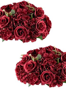 庆新款庆婚罗马柱路引仿真绢花球两件套婚车礼堂装婚道DX530具饰