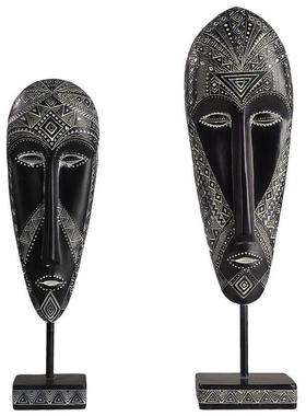 古典艺术面具摆件非洲人美式创意手工艺品树脂雕塑装饰品摆设抽象