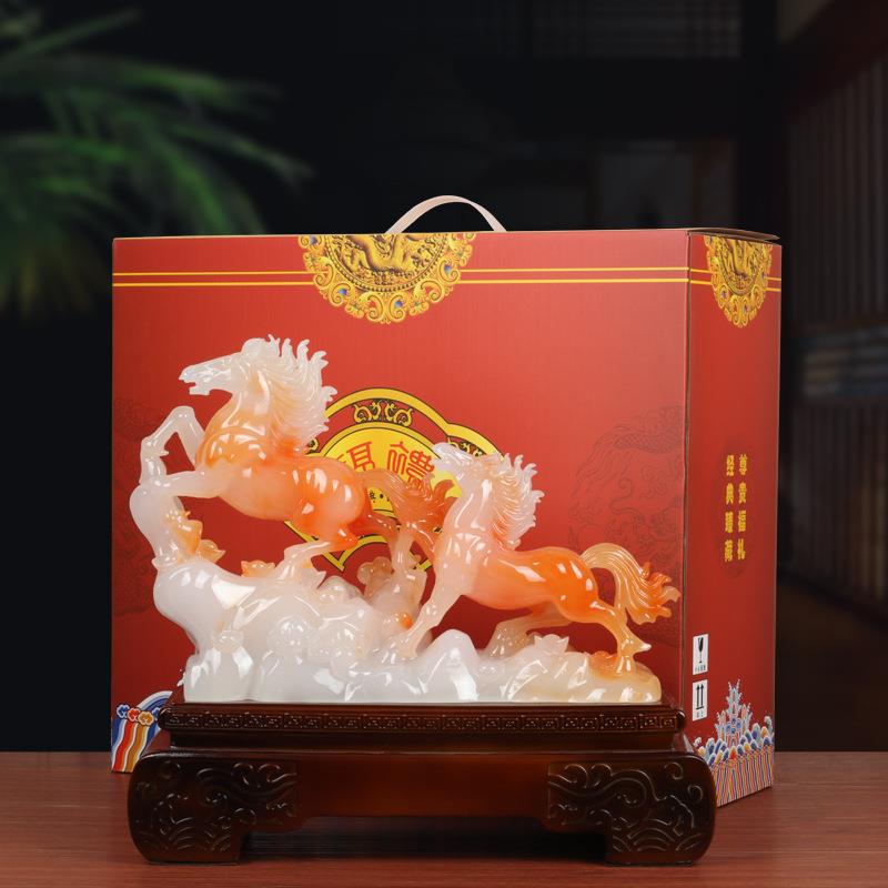 前程似锦马摆件生肖马客厅玄关装饰品办公室前台公司店铺开业礼品图片