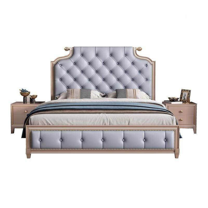 美床实木床双1储.8米人床1.5m公主床物欧801#式床软包轻式奢主卧,住宅家具,实木床,淘宝优惠券,粉丝福利购,淘宝优惠卷