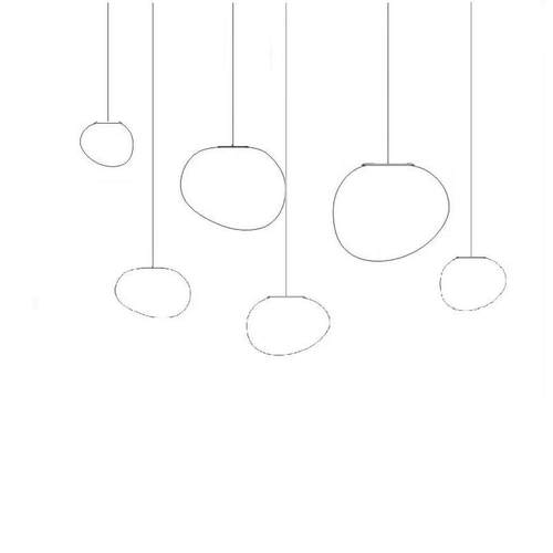 意大利创意鹅卵石吊灯LOFT挑高客厅复式楼梯床头餐厅吧台鹅蛋灯具