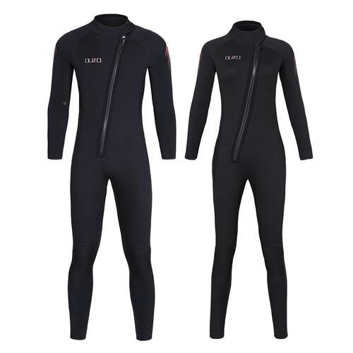 5mm潜水服OUBCM5027-ZO女CR加超弹厚防寒保暖连体冲男浪衣浮潜湿