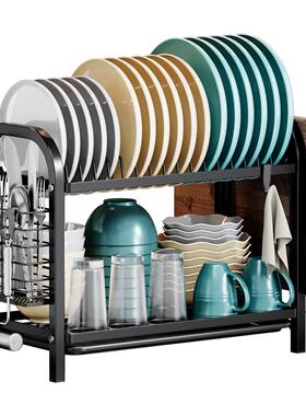 厨房置物架碗架沥水架用家单纳碗层YTO台式滤水碟架放碗筷收架碗