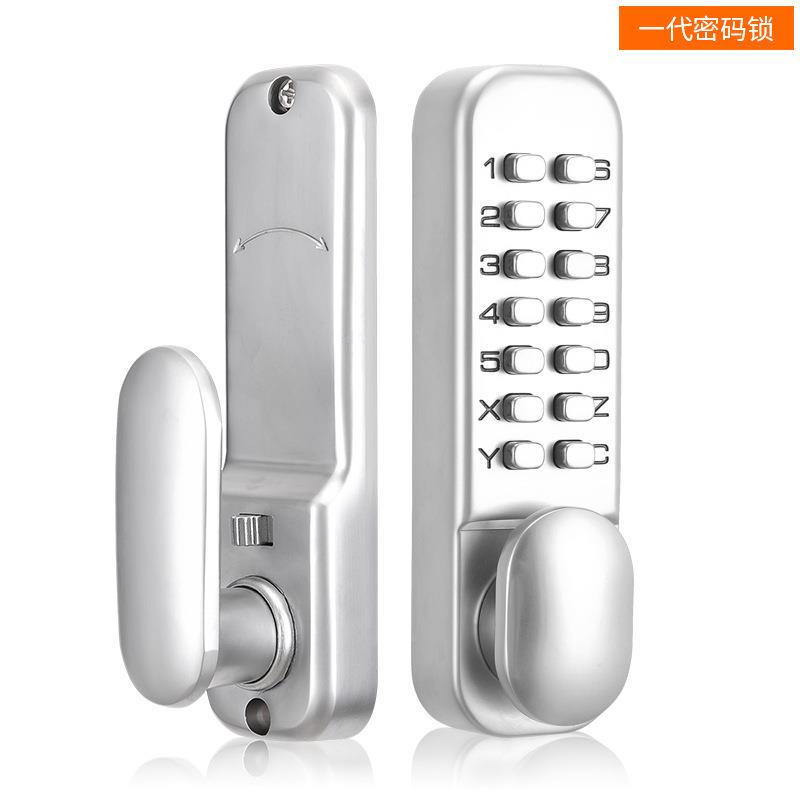 锌合金码防水防栅锈门机械密锁户外铁锁庭院机械密码门栏门木门铝