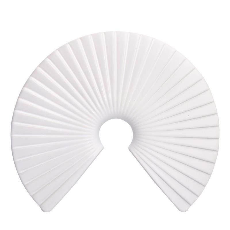 新中式现代约售意白色扇形摆件BCV简样板房楼处软装饰品创工艺品,橡塑材料及制品,工业陶瓷,淘宝优惠券,粉丝福利购,淘宝优惠卷