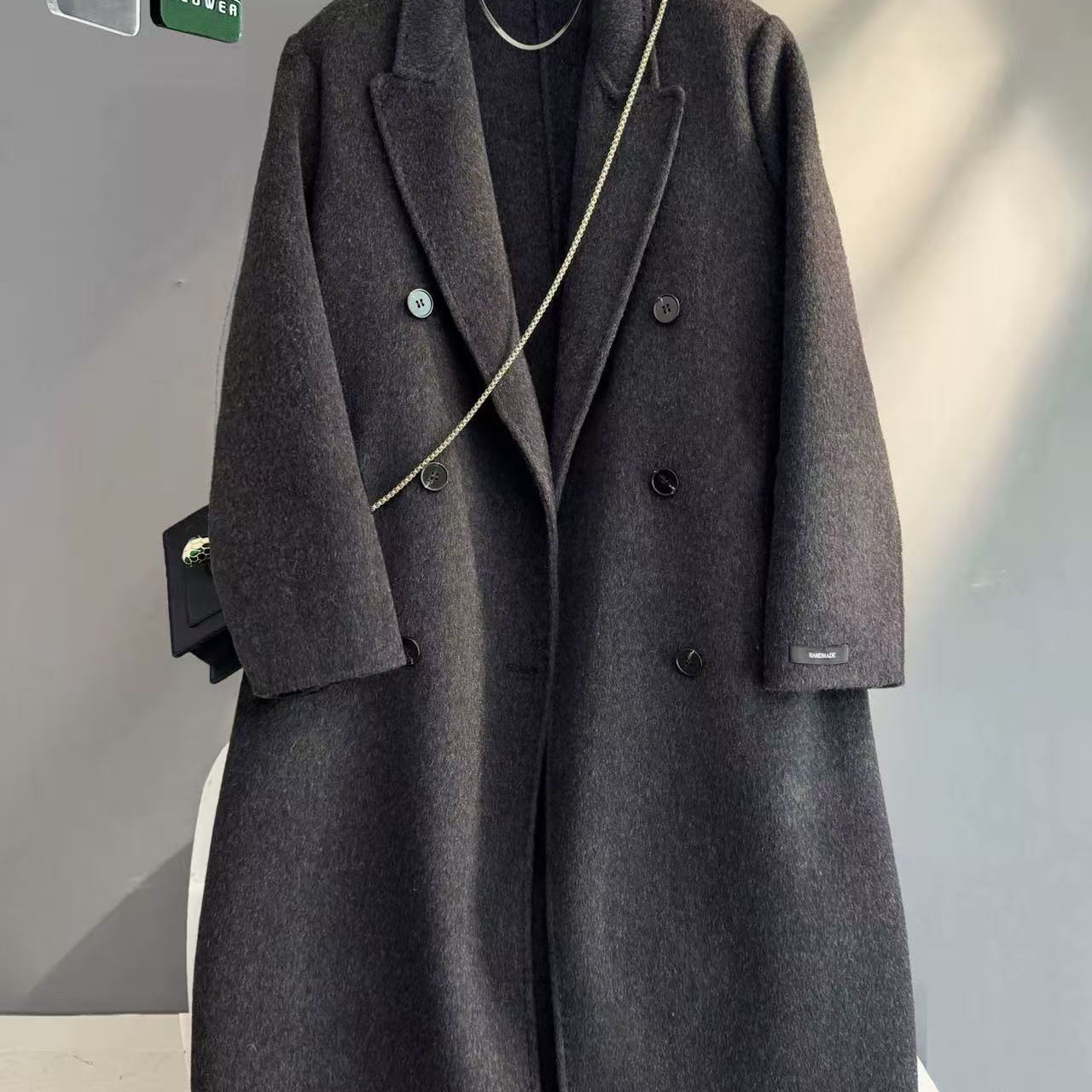 馨菲主自留款补单爆款长毛双面大衣女冬羊毛外套（含100羊毛）mv1