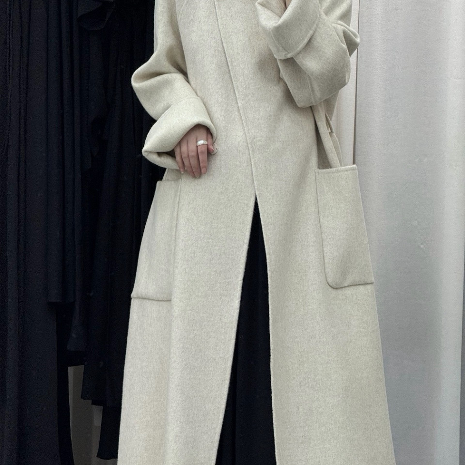 馨菲羊毛兔绒柔软质感长款系带羊毛外套(配腰带)（含5兔绒）B7007,女装/女士精品,羽绒服,淘宝优惠券,粉丝福利购,淘宝优惠卷