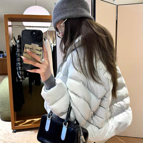 馨菲单王排骨立领羽绒服女宽松小个子面包服保暖羽绒服外套55362