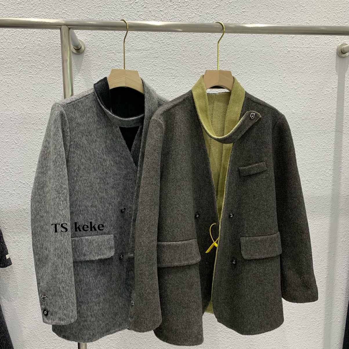 磬菲-大衣羊驼绒高级感羊毛外套(配飘带)（含90羊毛）HYkxn155