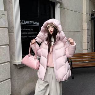 馨菲花瓣帽设计轻薄排骨保暖羽绒服外套 036MA 配帽子可拆卸