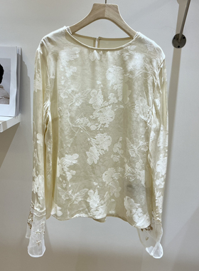 馨26年早春新中式蕾丝拼接喇叭袖国风小衫YS1-TDC-0489