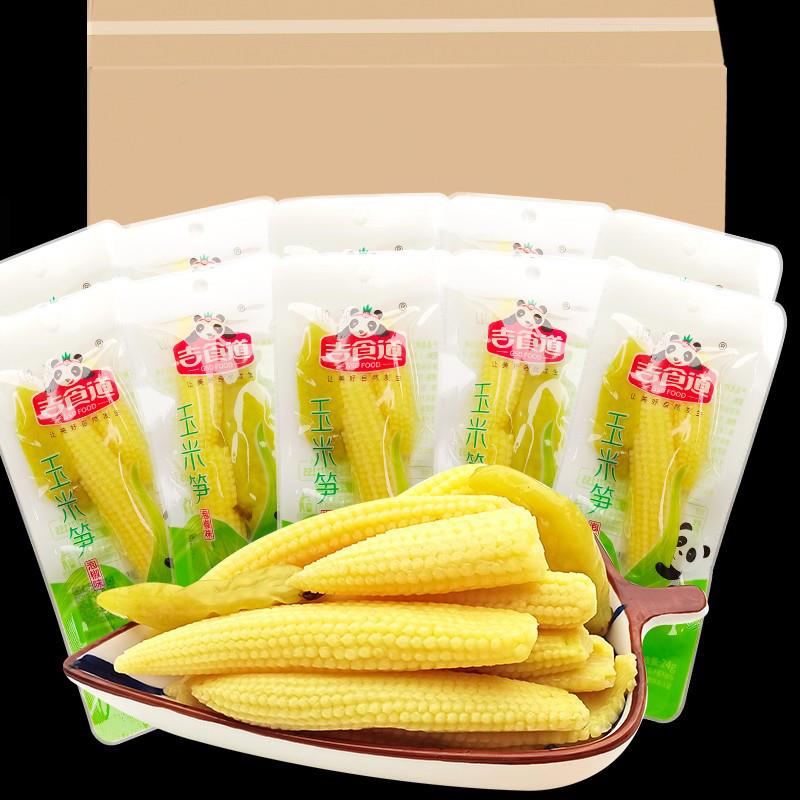 吉食道泡椒味玉米笋24g每袋独立小包装开袋即食低脂辣味休闲零食图片