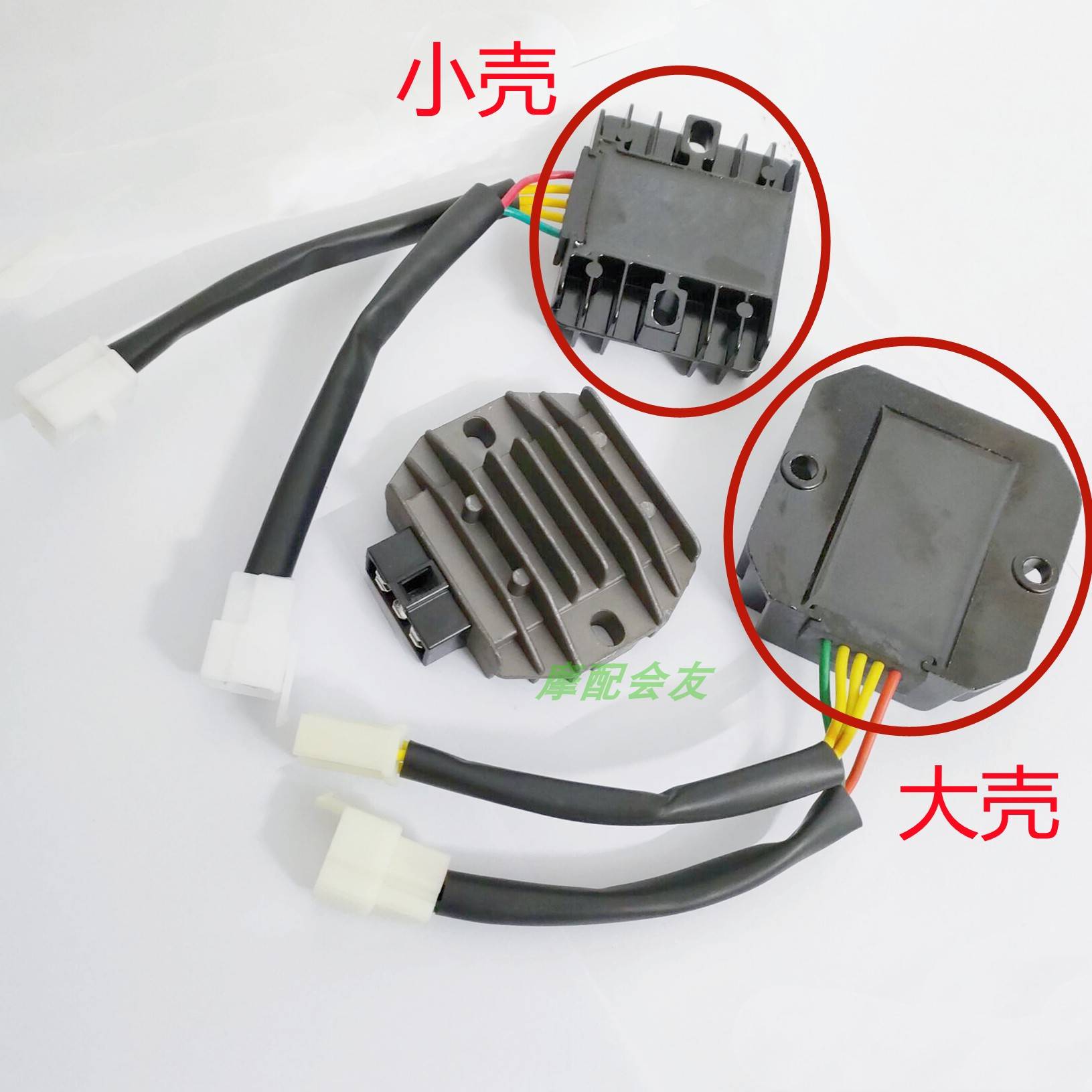 国四电喷顶杆机摩托车CG125 150 电喷车整流器 稳压器充电硅电器