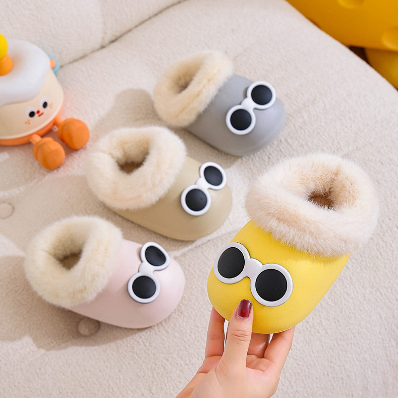 婴幼童新款内胆可拆卸儿童女可爱棉拖鞋毛毛鞋保暖卡通柔软可拆洗