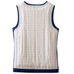 100%羊毛保暖背心男冬季无痕发热坎肩加绒加厚德绒打底打底衫新款