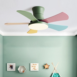 皇将智能卧室儿童风扇灯餐厅吊扇顶电风扇灯灯家用客厅灯扇一体吸