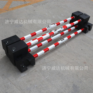 折叠式 带斜槽防跑防滑车木 防溜枕木 自带锁链PR橡胶防溜枕木