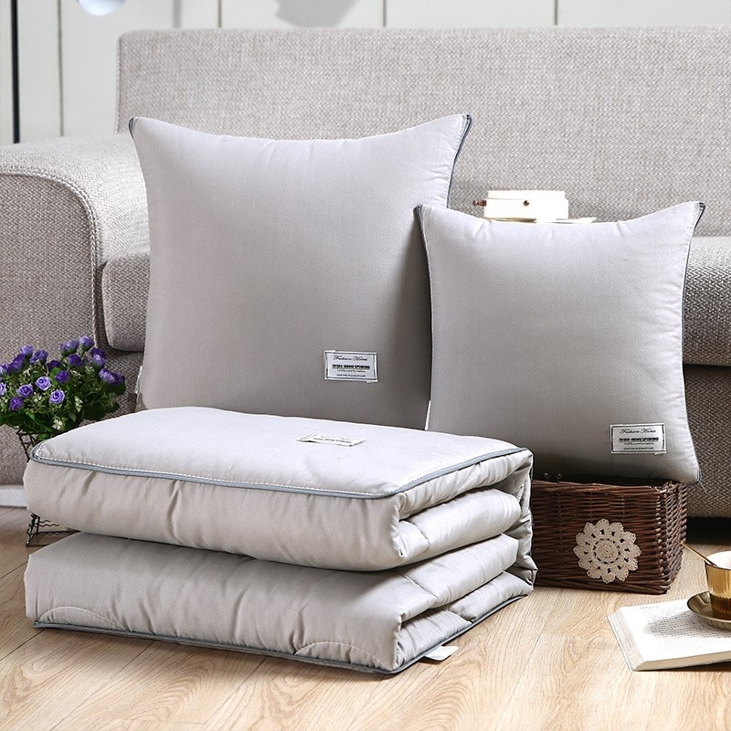 刺绣抱枕被子两用沙发空调被加厚车载大号靠枕头盖毯子二合一睡觉