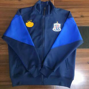 2025赛季上海申花新款球员版ii96外套刺绣队徽立领专用跑步训练服