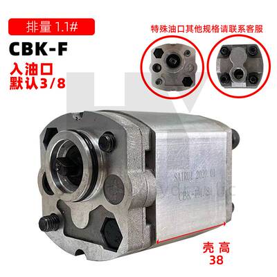 新款微型cbk齿轮泵小型举升机液压泵总成CBK-1.6/2.1油泵动力单元