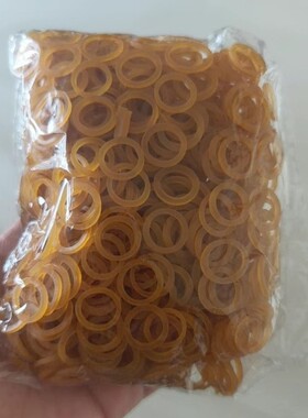 黄色橡皮圈小号胶圈牛皮橡胶圈多用途高弹力橡筋烧烤串扎娃娃菜