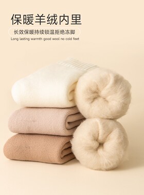 加厚袜子秋冬季羊毛居家睡眠