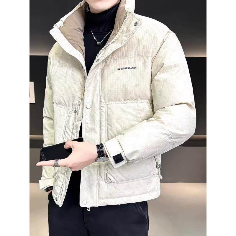 嘉兴平湖羽绒服男士冬季新款潮牌白鸭绒短款高级感加厚保暖外套