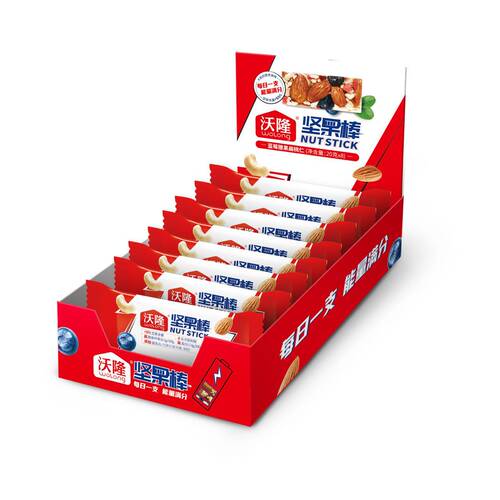 沃隆wolong每日坚果膳食纤维代餐低温烘焙坚果新鲜原料坚果棒160g