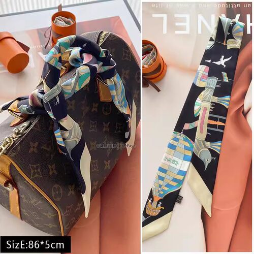 LVΒT丝巾发带装饰细窄小长条领巾绑包speedy25手柄保护丝带飘带