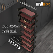丽索鞋 架重型双轨 架楼梯下收纳置物鞋 柜内直拉鞋 架加高加深推拉鞋