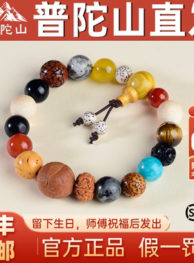 普陀山2026多宝菩提十八籽手串男女款一二三四五代文玩檀木送亲友