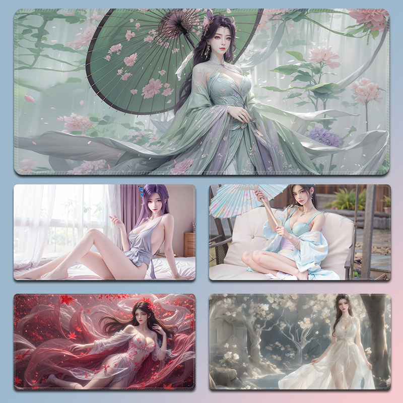 国风禁欲系鼠标垫二次元桌垫男生