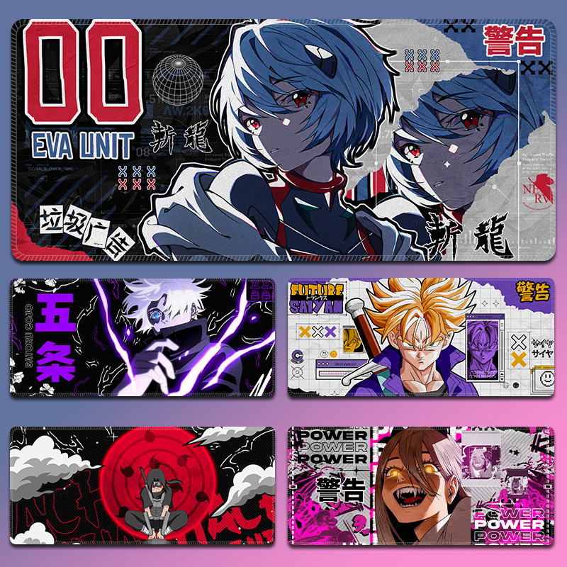 滑鼠垫日漫二次元桌垫创意家用办公电竞游戏护腕垫超大号加厚防滑