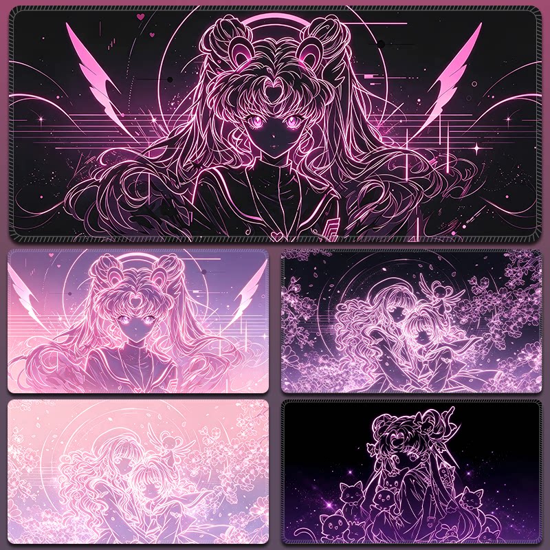 超大号渐变线条动漫电脑桌垫办公
