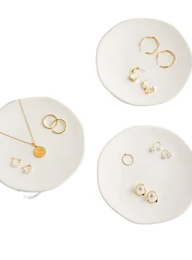 摄影器皿背景网红挂盘项链装饰轻奢陶瓷创意高级拍摄托盘道具ins